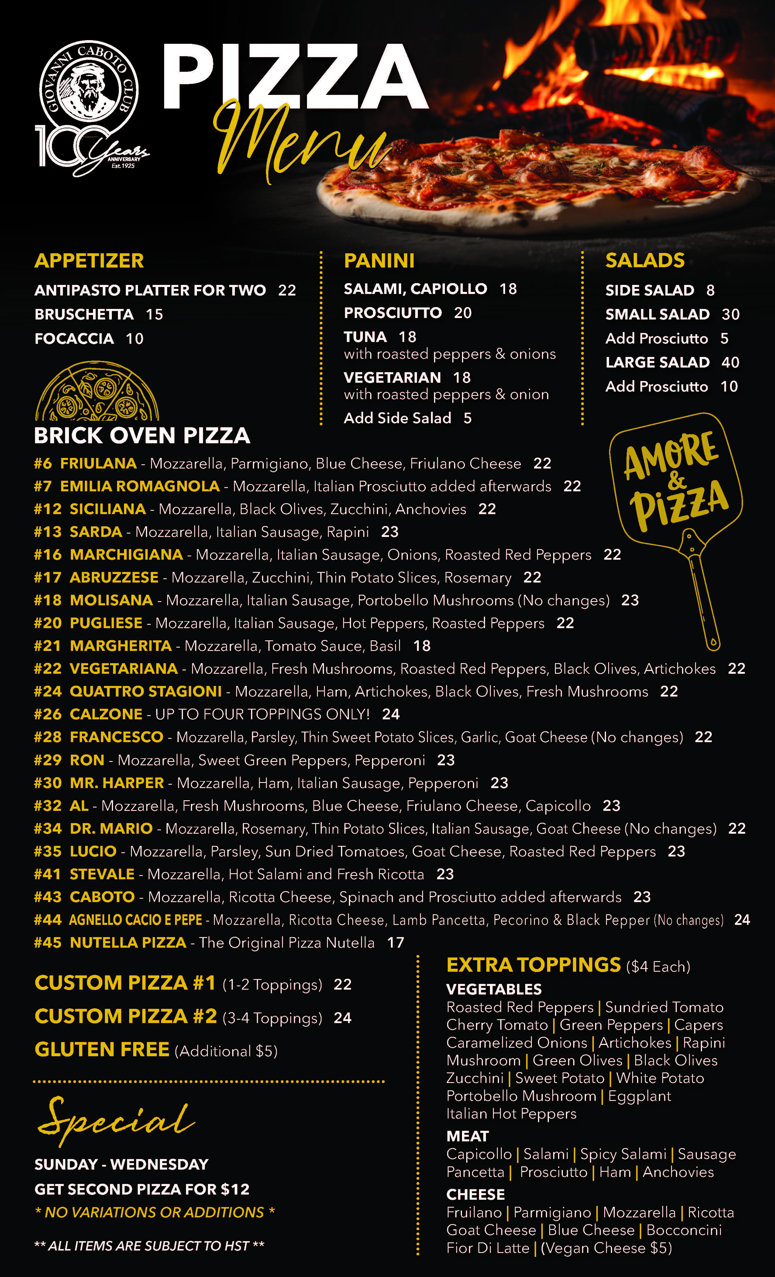 Bar and Pizzeria | Giovanni Caboto Club